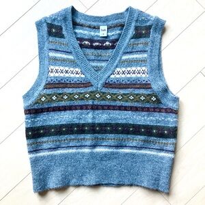 Soft Gray Acrylic Blend Sweater Vest